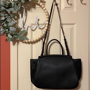 Steven Alan black leather purse